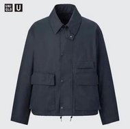 UNIQLO U 22FW 寬版布勞森外套 藍L