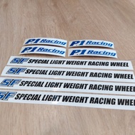 Wholesale one set of Buddyclub P1 racing car rim stickers