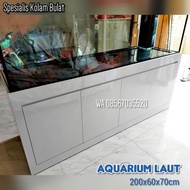 Aquarium dan Kabinet 200x60x70 Air Laut