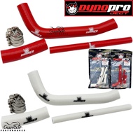 DYNOPRO LC135 Y15ZR Y16ZR RS150 RSX150 RACING RADIATOR HOSE (WITE /RED) INDLUDE CLIP HOSE DYNO PRO H