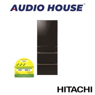 HITACHI R-HW620RS-XK  475L 6 DOOR FRIDGE  COLOUR: CRYSTAL BLACK  ENERGY LABEL: 3 TICKS  1 YEAR WARRANTY BY HITACHI