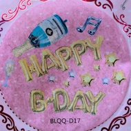HAPPY BIRTHDAY Foil Balloon SET with Gold Letters Gold BIRTHDAY/ HBD Foil Balloon with Gold Letters