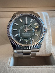 Rolex Sky-Dweller 綠面 鋼帶