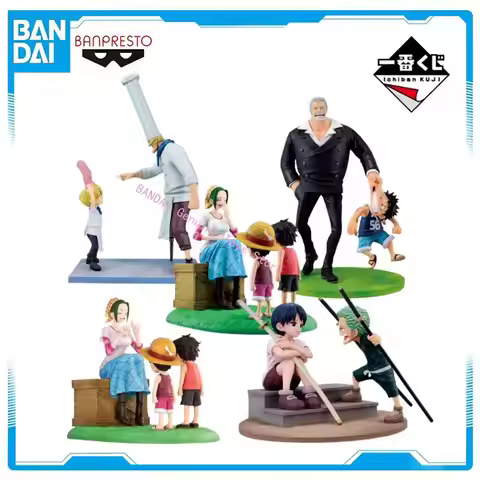 Original BANDAI Ichiban Kuji One Piece Road To Dawn Revible Moment Luffy Ace Makino Garp Zoro Kuina 