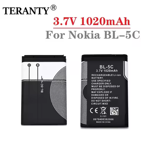 BL5C / BL-5C Lithium 3.7V 1020mAh Li-Po Battery For Nokia 6267 6270 6330 6555 6600 6620 6630 1100 11