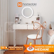 Homedoki Dressing Table/Aesthetic Dressing Table/Minimalist Dressing Table/Led Dressing Table/Light 