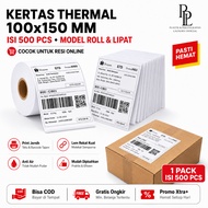 A6 Thermal Sticker Labels 100mm x 150mm x 500pcs ROLL and FOLD | Thermal Paper 100mm x 150mm x 500pc