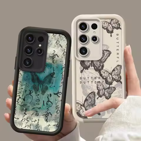 Butterfly Silicone Phone Case On For Samsung Galaxy M22 M32 M02 M15 M10 M04 M13 M14 M34 M33 F42 F34 