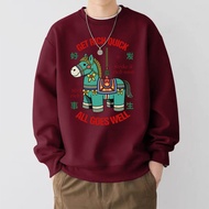 UT shop Sweater Long Sleeves Loose Fit Korean Casual Printed 'ALL GOES WELL' Super Soft [Putland Del