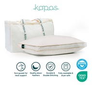 KAPAS LIVING | UPGRADED Down Feather Pillow | Fluffy 5-Star Hotel Quality | Standard & King
