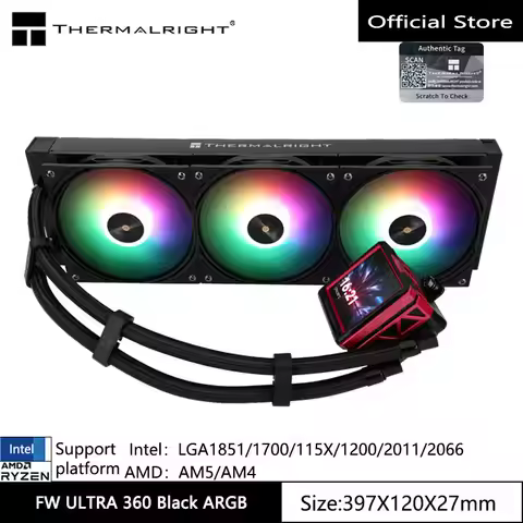 Thermalright FW ULTRA 360 ARGB All -in -one water cold radiator,magnetically rotatable 2.88-inch LCD