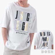 DOSH MENS OVERSIZED T-SHIRTS JUSTICE LEAGUE เสื้อยืดโอเวอร์ไซส์ DJMT5069-OW (M-XL)