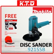 (PROMOTION) MAKITA 9215SB 150MM 6" 570W DISC SANDER + FREE 2 ITEM