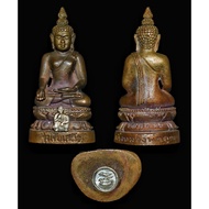 Phra King Roon Rap Sadet Ner Nawaloha 药师佛迎接泰皇模，九宝铜银底 2536Be（1993年制作） Lp Koon，Wat Bangrai