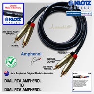 KLOTZ MC5000 - Audio cable Professional speaker cable/ 2x RCA Amphenol to 2x RCA Amphenol - JUAN AUD