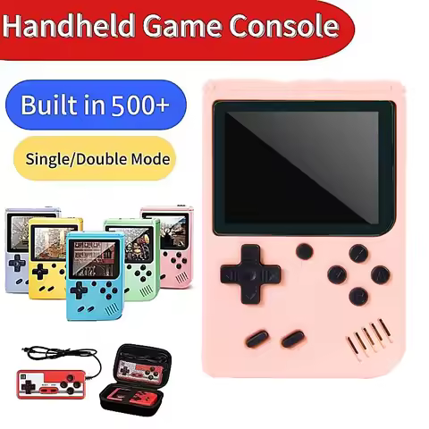 Children's Handheld Game Player – Built-in 500+ Classic Games, Gameboy Emulator with TV Output & Rec