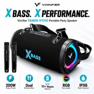 Vinnfier Tango XT310 200W Portable X-Bass Wireless Karaoke Speaker with 2 Microphone DSP Bluetooth S