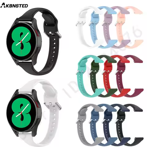 20mm Small Waist Silicone Strap For Samsung Galaxy watch 4/watch 4 classic/watch 3 41mm/Watch Active