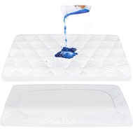 Pack and Play Mattress Pad Sheets Cover Waterproof, Soft Quilted Fit Graco Pamo Babe Pack and Play M