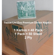 Livi evo squash Napkin Dinner Tissue - Livi Dinner Napkin Per Carton - GOJEK ONLY GRAB/
