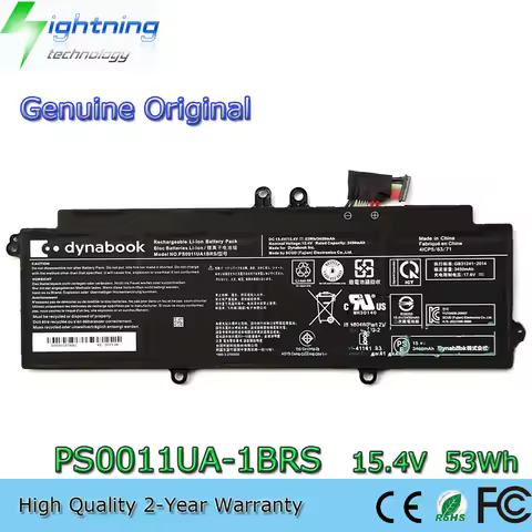 PS0011UA-1BRS 4ICP5/63/71 15.4V 53Wh Notebook Battery for Toshiba Dynabook X30L-J PCR12U PCR10T-04N0