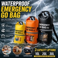 Waterproof Dry Bag Backpack 10L/20L/30L Emergency Go Bag | Roll Top Waterproof Backpack for Swimming