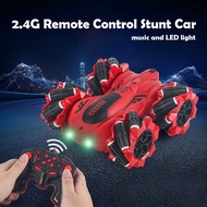 Kereta kawalan jauh mainan kanak kanak 2.4G Remote Control Stunt Car music &amp; light RC kids toys drift demo rechargeable