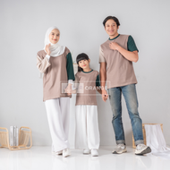 Kaos Keluarga - Baju Couple Family set -  Baju Atasan Polos Oversize Sarimbit Cemara Senada Series