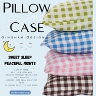 PILLOW CASE ONLY | GINGHAM DESIGN | OVERLAP STYLE 20X30 INCHES