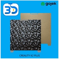 Creality K2 Plus Build Plate 370x370mm Diamond PEO+Textured PEI Sheet Heated Bed Spring Steel Flexib