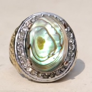 Abalone Shell Agate Ring
