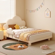 Cream Bed Girl Fantasy High Wind Bed Box Children's Bed Girl Guardrail American Girl Princess Bed Cl