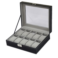 Exquisite Watch Display Box Watch Box 10-position Watch Storage Display Box Wooden Transparent Windo