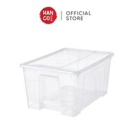 SWITZERLAND SML Box with lid, transparent, 57x39x28 cm/45 l