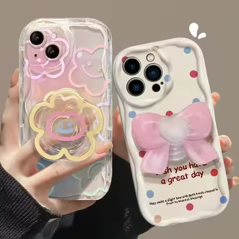 Flower Butterfly Phone Holder Casing For VIVO V40 V30E V29E Y27 Y28 Y02S V30 Y200 Y20 Y03 Y16 V30E V
