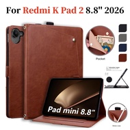 For Redmi K Pad 2 8.8 inch 2026 Tablet Case Business Pocket Style Flip Stand Cover for Redmi KPAD2 K