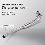 suitable for KY MCO AK550 AK550 Connector Tube front Link Pipe Slip on  CONNECT ORIGINAL EXHAUST 200