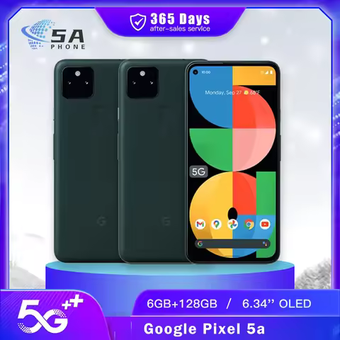 Original Google Pixel 5a 5G 128GB ROM 6.34" OLED 6GB RAM NFC Snapdragon Octa Core Unlocked Android C