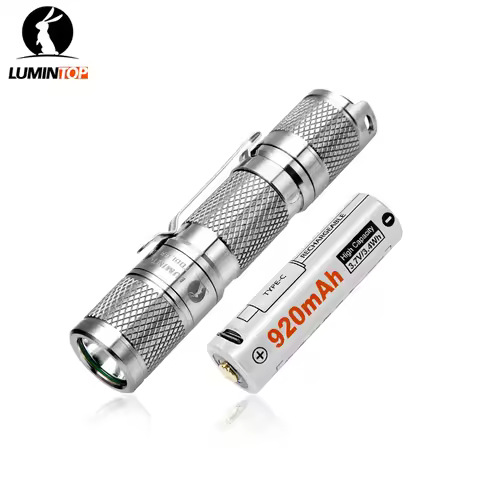 Lumintop TOOL AA V3.0 Titanium Flashlight EDC with Clip And Diffuser 900 Lumens Compact Portable Lig