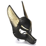 (Fire Speed) Extremely beautiful plastic Anubis ancient Egyptian god costume mask for adults