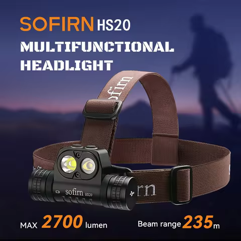 Sofirn HS20 XHP50.2 LED Headlamp 2700lm Rechargeable USB C Flashlight Powerful Head Lamp Floodlight 
