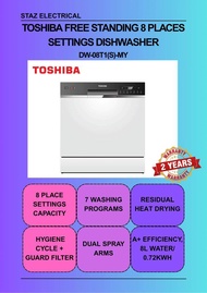 Toshiba DW-08T1(S)-MY Table Top 8 Place Settings Dishwasher