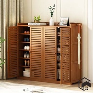 Dustproof Shoe Cabinet Bamboo Multi-Layer Wooden Shoe Storage Cabinet With Door Large-Capacity Shoe Rack