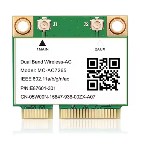1200Mbps Bluetooth 4.2 Mini PCI-E Wifi Card MC-AC7265 Wireless Network Card 7265 802.11ac 2.4G 5Ghz 