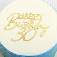 C245 Happy 30th Birthday Cake Topper，30 Numeral Cake Toppers, 30th Birthday Party Decorations Suppli