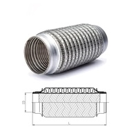 Length 4”/ 8" Inch Car Lorry 4x4  Lorry Van Truck Bus Muffler Exhaust Nenas Ekzos Interlock Flexible