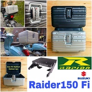Combo Set Monorack Rapido SUZUKI RAIDER150 Fi Top Box Alloy Tail Box Luggage 25L + Monorack Accessor