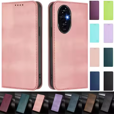 200Pro Magnetic Case for Honor 200 Pro Honor200 Lite Leather Flip Stand Wallet Cases for Honor 400 2