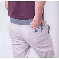 BIG SALE LONG CHINOS PANTS FOR MEN WITH ELASTIC WAIST/ PANTS FOR ADULT MEN CHINOS PANTS FOR MEN