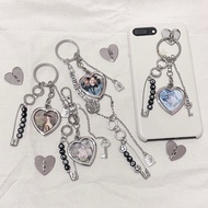 GANTUNGAN Custom Keychain Keychain Keyring photo frame bebas request couple kpop anime ald1 LEO sang